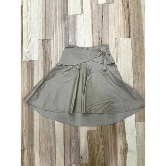 Anne Klein Tan Khaki Fit & Flare Skirt 2 - Picture 1 of 4